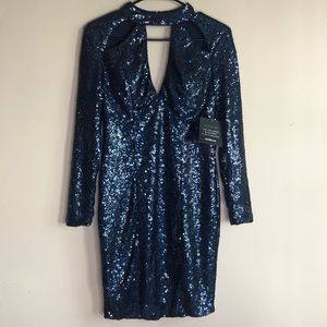 Blue Sequined Dress